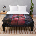Soft, plush blanket with a punk-inspired kindness design