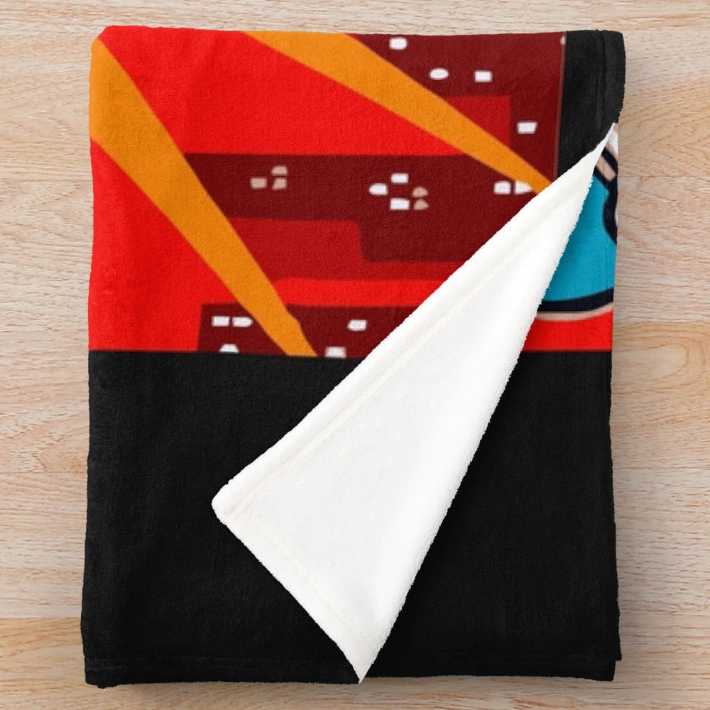 Plush blanket featuring the mxpx music logo and vintage punk rock style