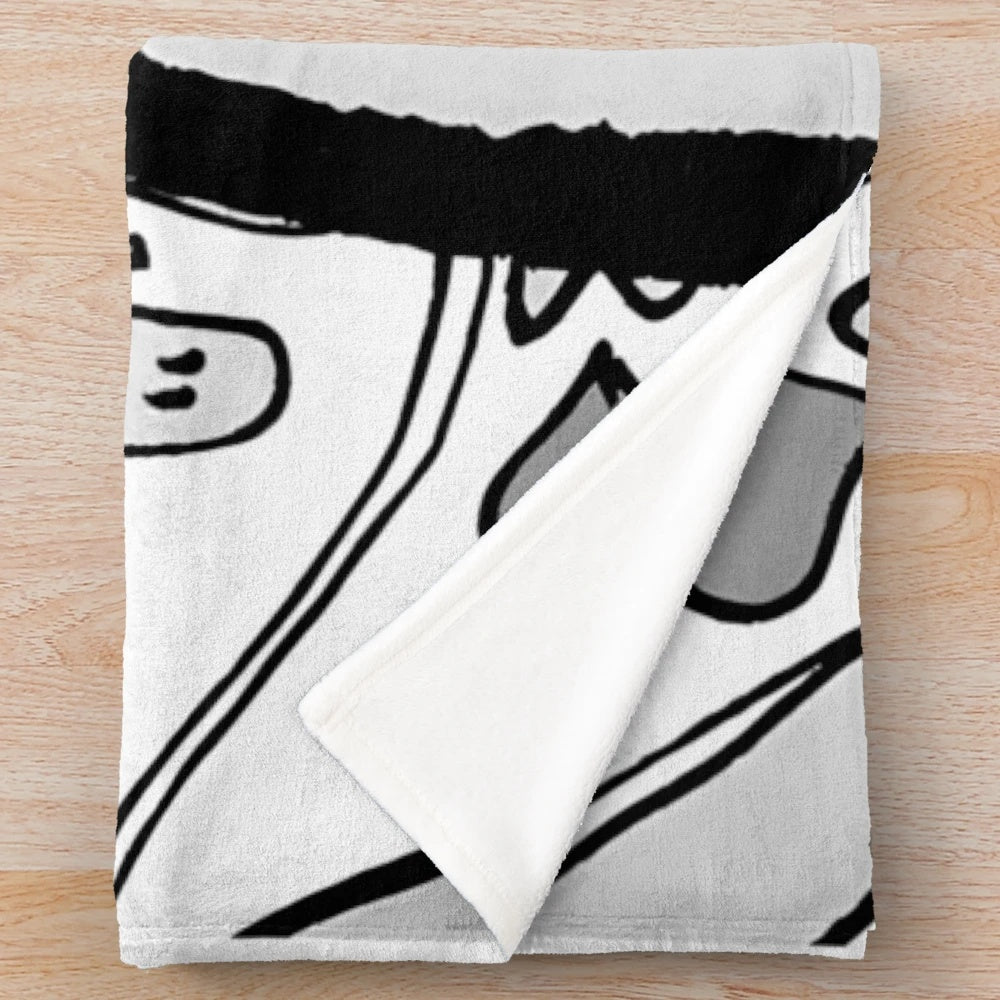 Soft and cuddly punpun plush blanket featuring the iconic bird character from the manga Oyasumi Punpun