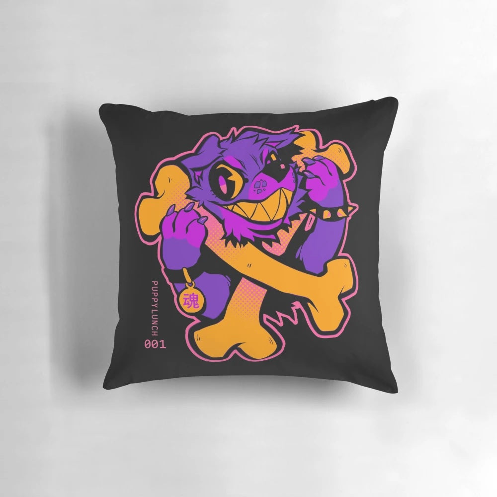 Puppylunch 001 pillow, a comfortable and stylish pet accessory for your furry friend.