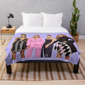 Soft purple plush blanket with Little Mix inspired design