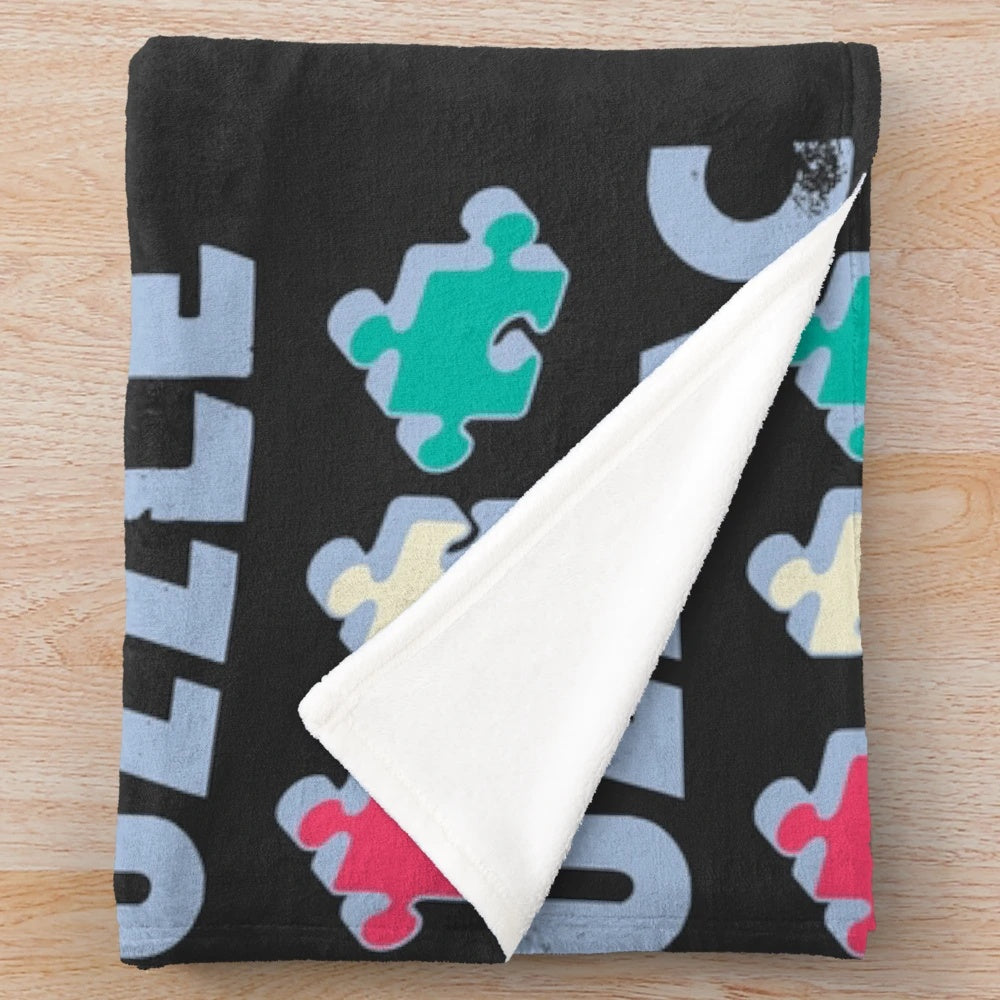 Puzzle Maniac Plush Blanket featuring a soft, comfortable design for puzzle enthusiasts