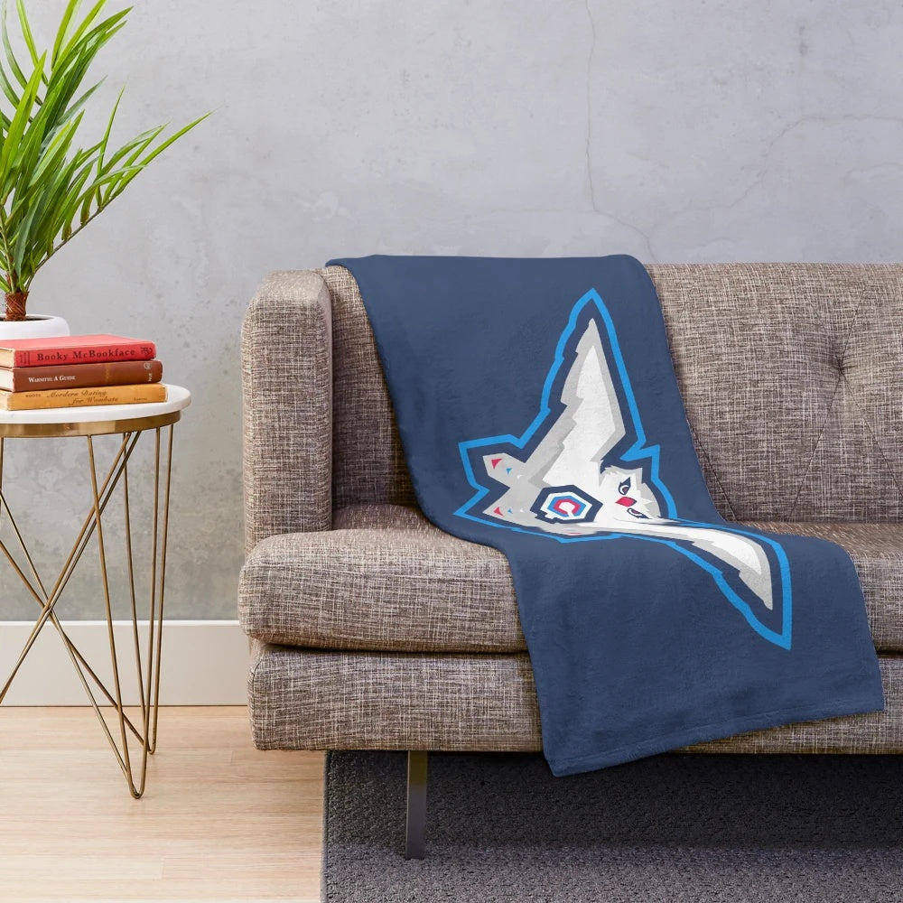 Quebec City Citadelles Plush Blanket with Hockey Player Graphic