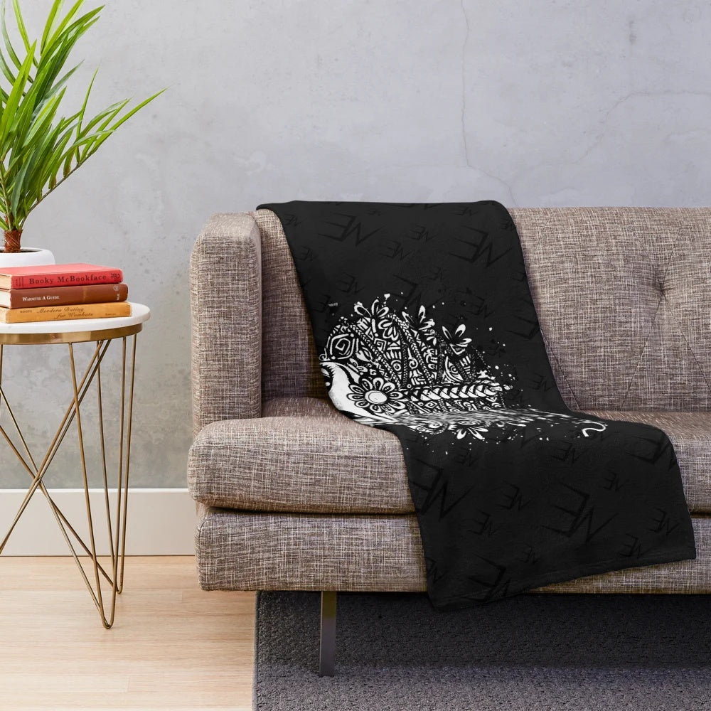 Queen Idia inspired black plush blanket
