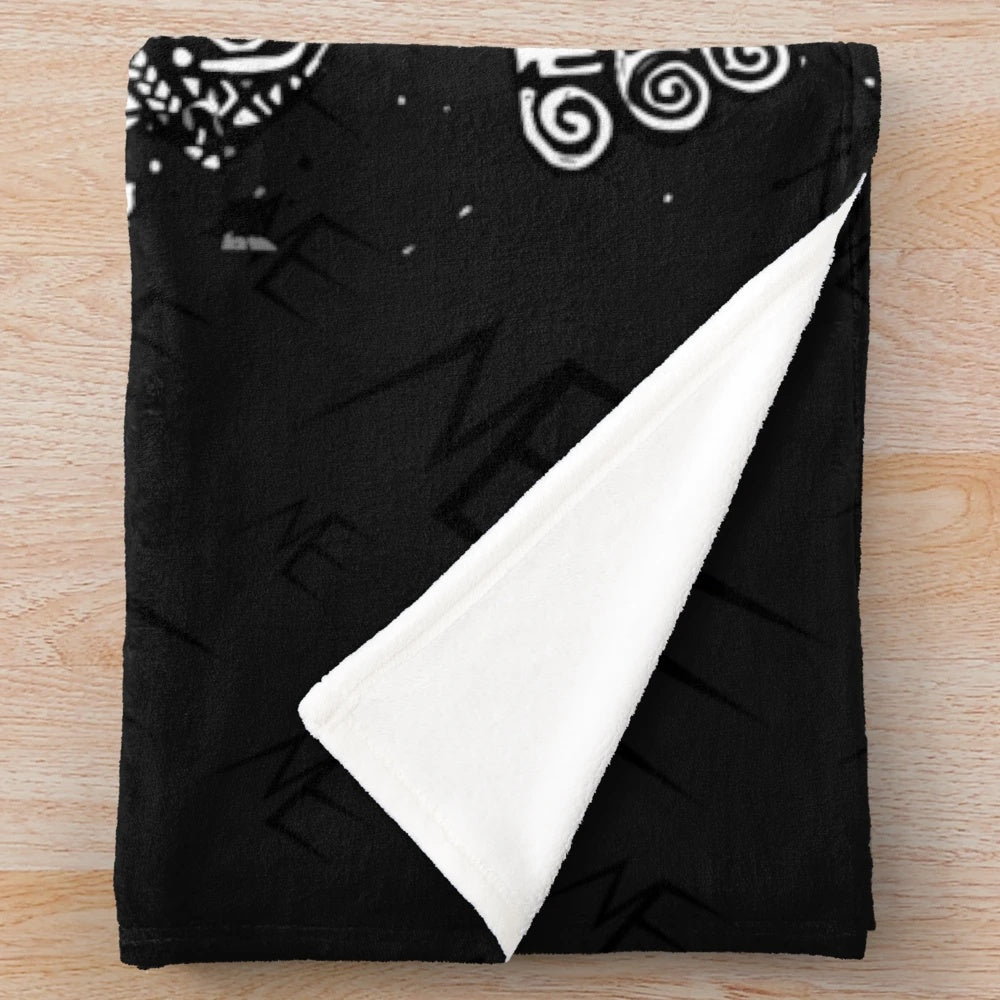 Queen Idia inspired black plush blanket
