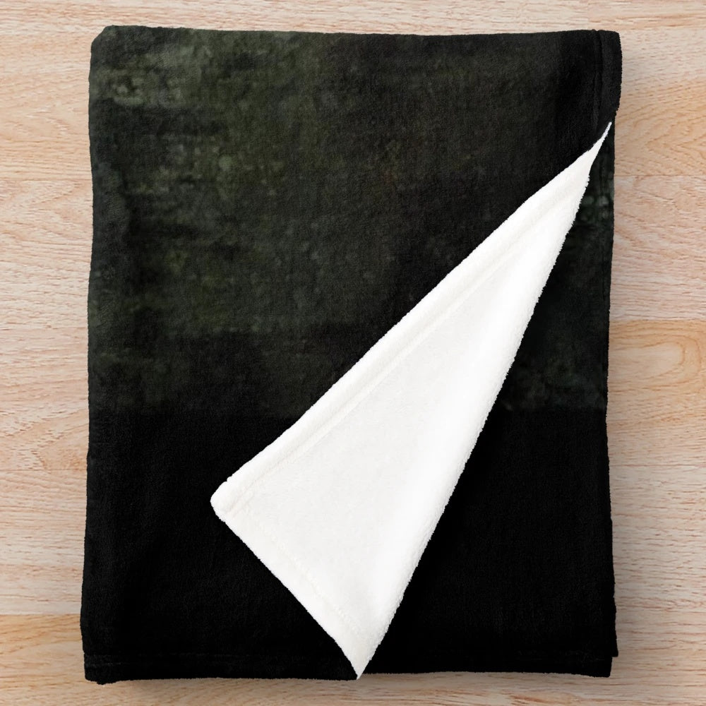 Queensryche-inspired plush blanket featuring the band's logo and album artwork