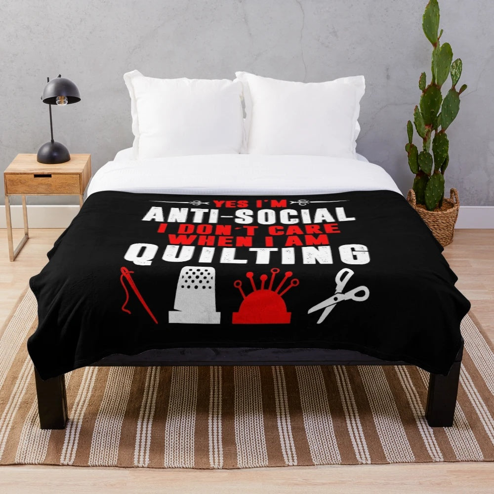 Quilting Plush Blanket for Quilting Enthusiasts