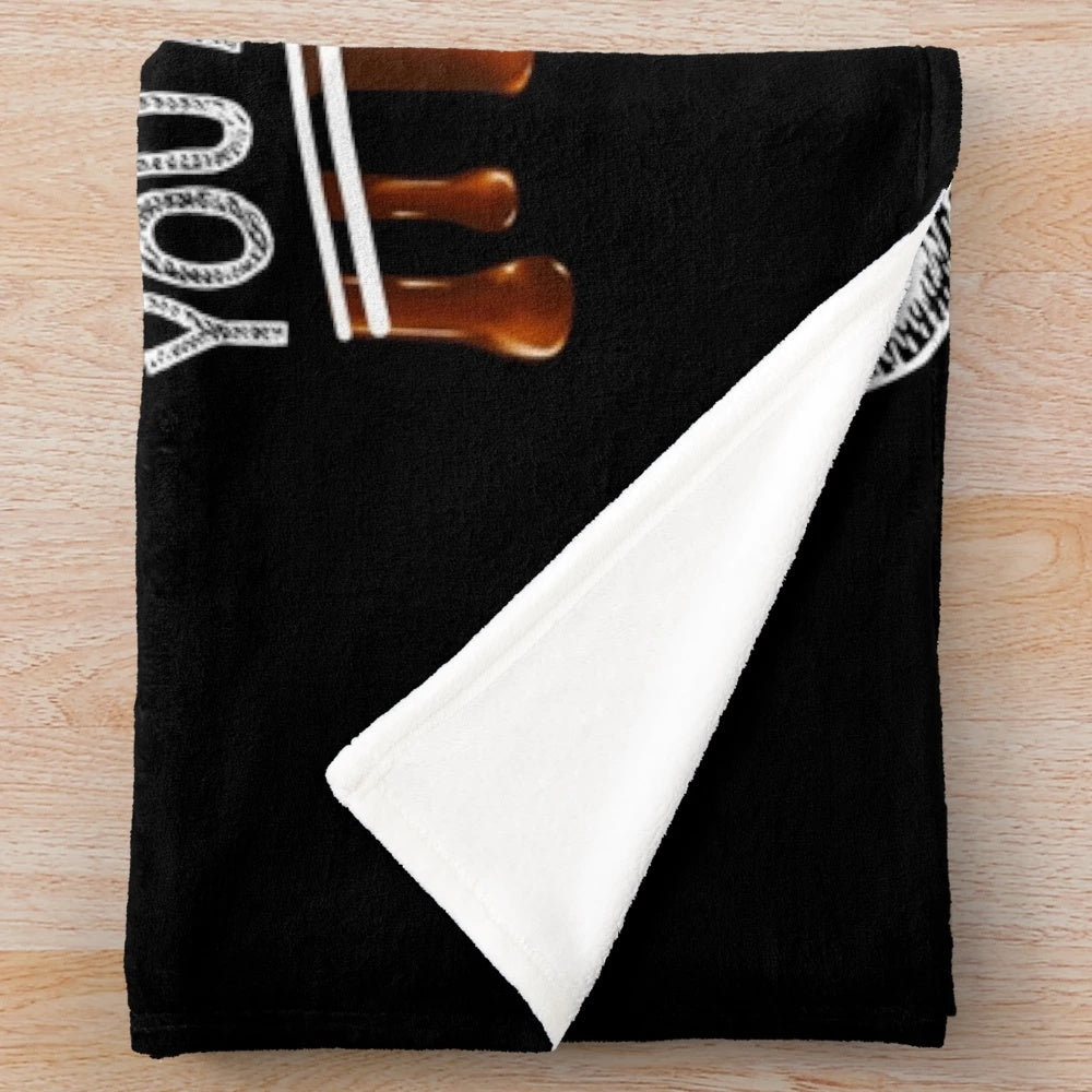 Quilting plush blanket with funny chocolate design