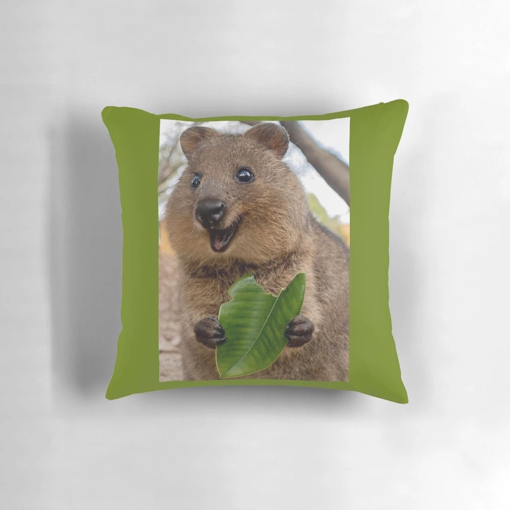 Soft, plush quokka-themed pillow for comfortable home decor