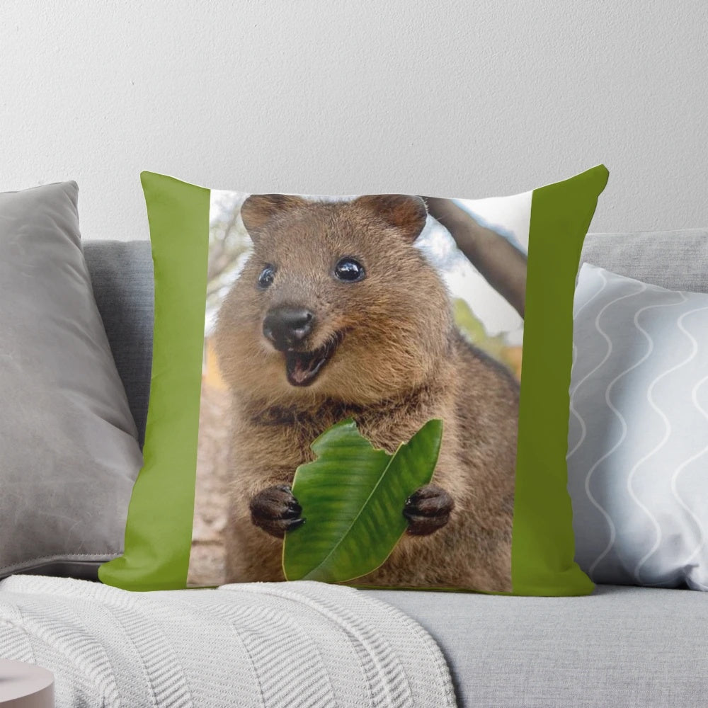 Soft, plush quokka-themed pillow for comfortable home decor