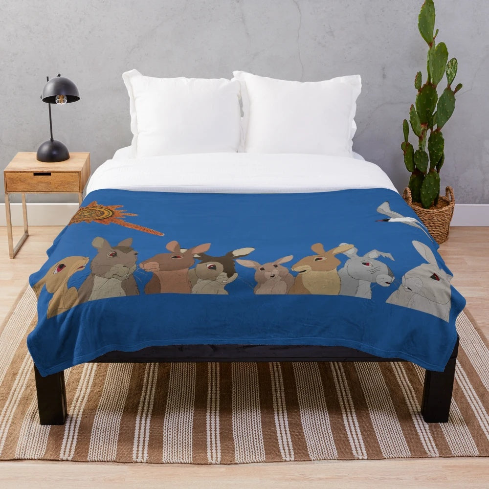 Soft and plush rabbit-themed blanket