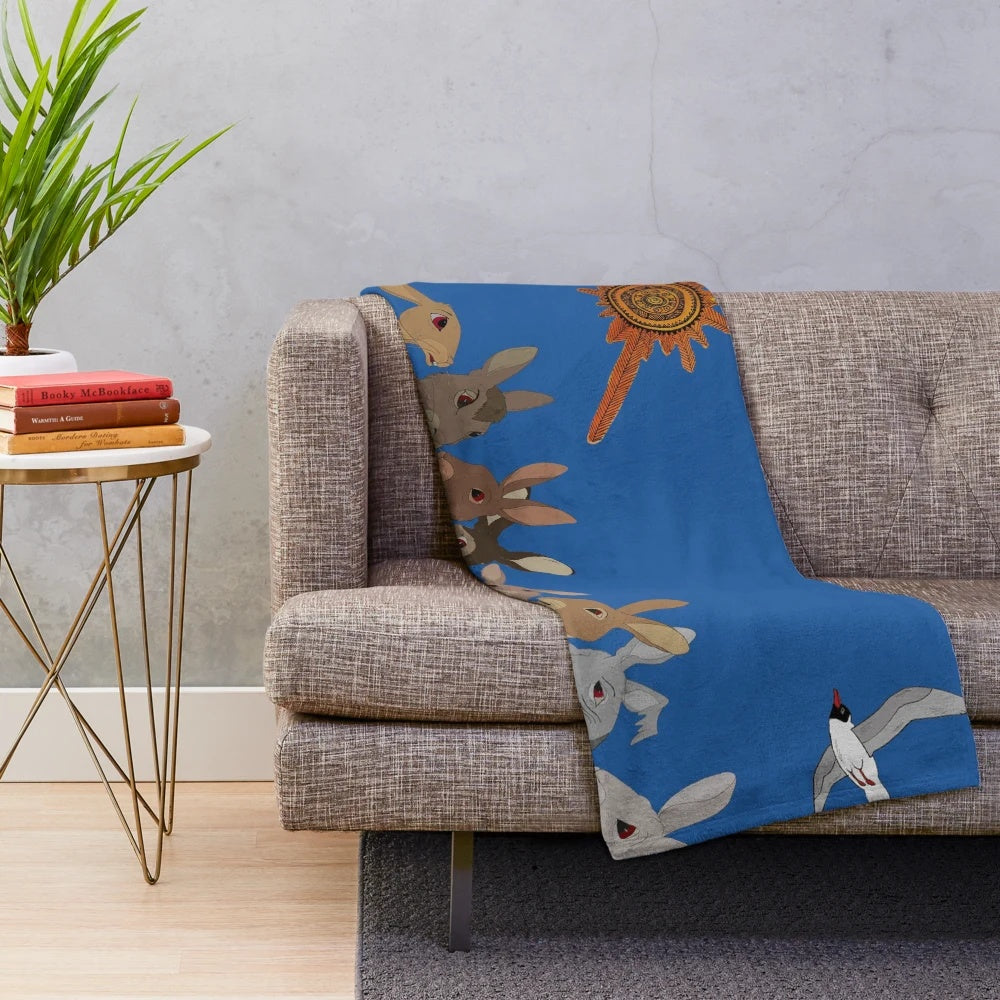 Soft and plush rabbit-themed blanket