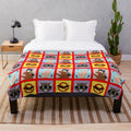 Soft and cuddly rabies-themed plush blanket featuring characters and references from the popular TV show The Office