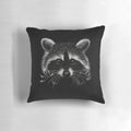 Soft, plush raccoon pillow with detailed features and lifelike design