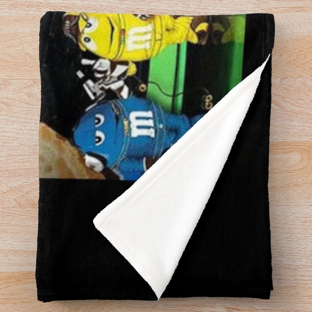 Plush blanket featuring Kyle Busch's #18 racing design