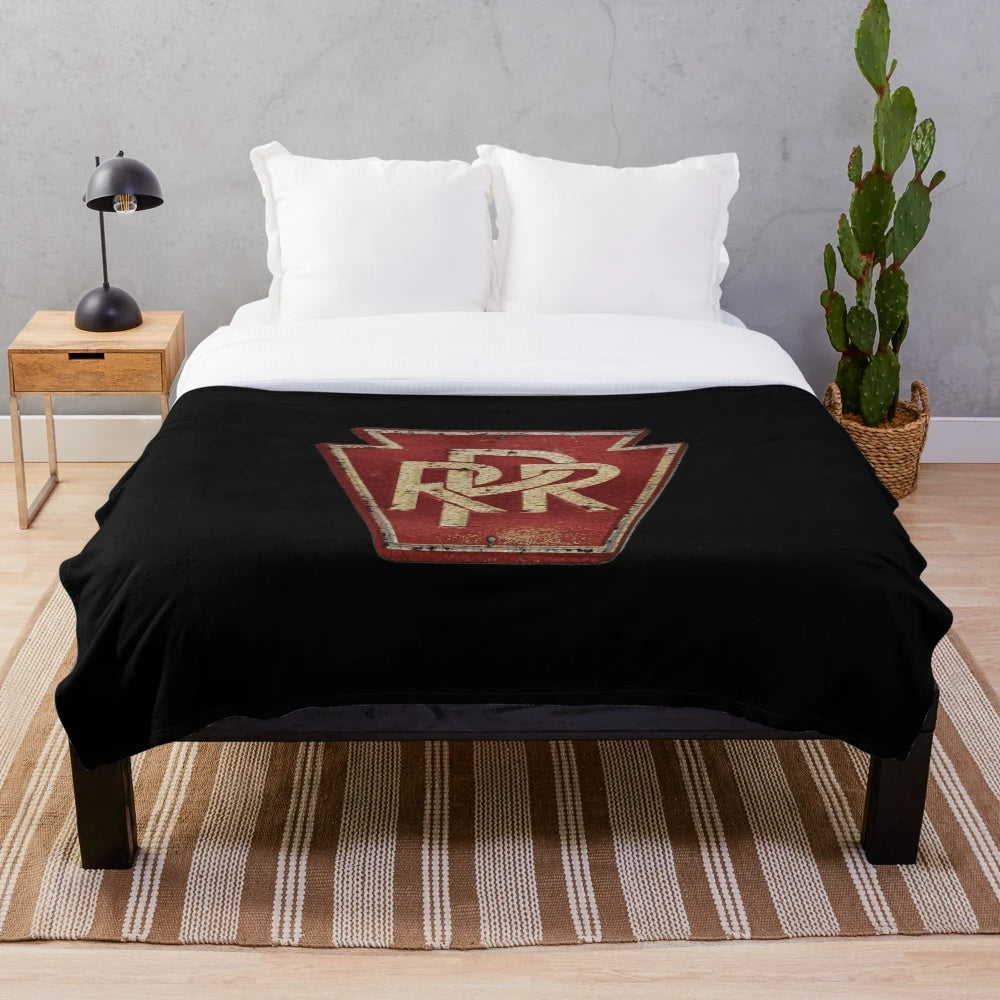 Pennsylvania Railroad Themed Plush Blanket