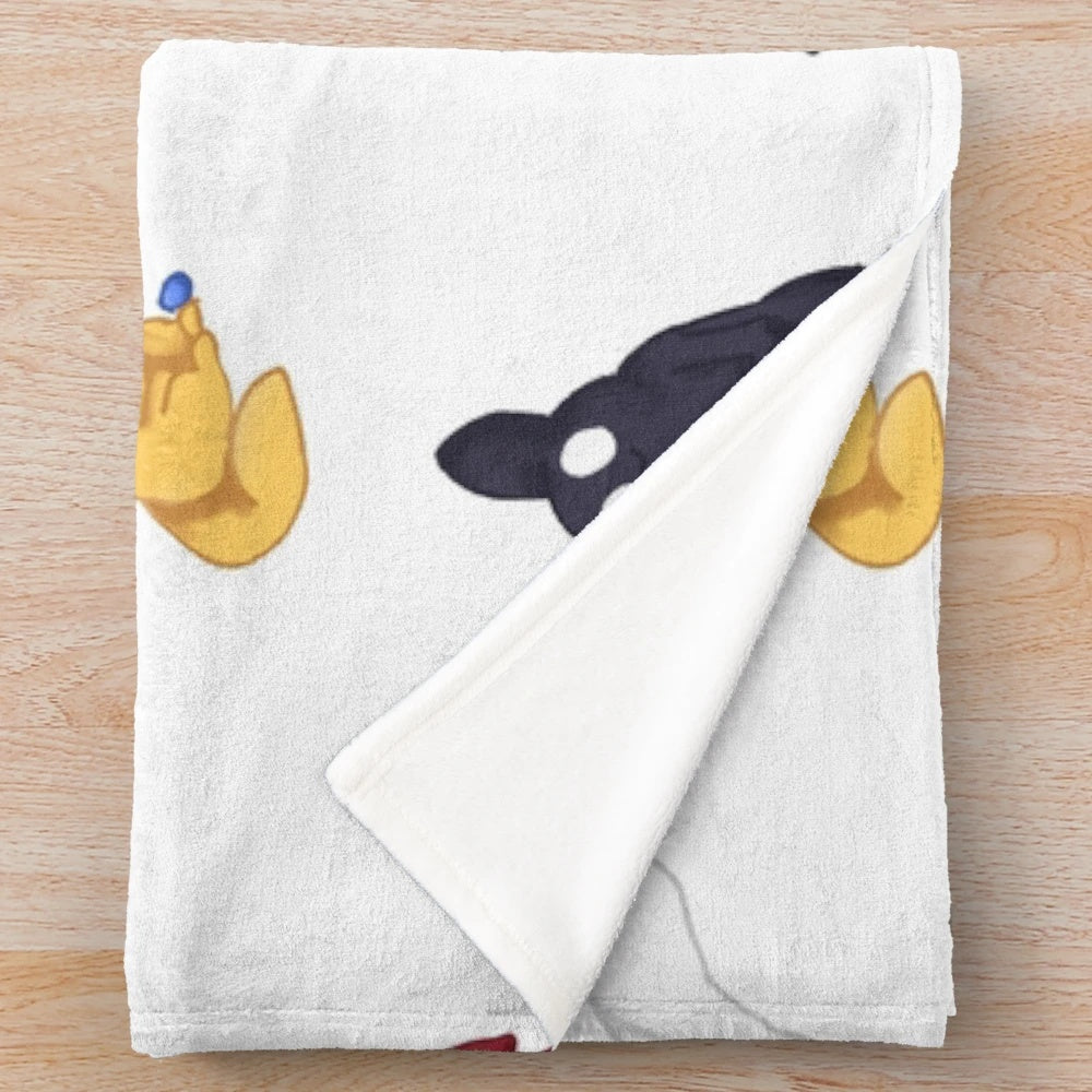 A Rain World-inspired plush blanket featuring slugcats