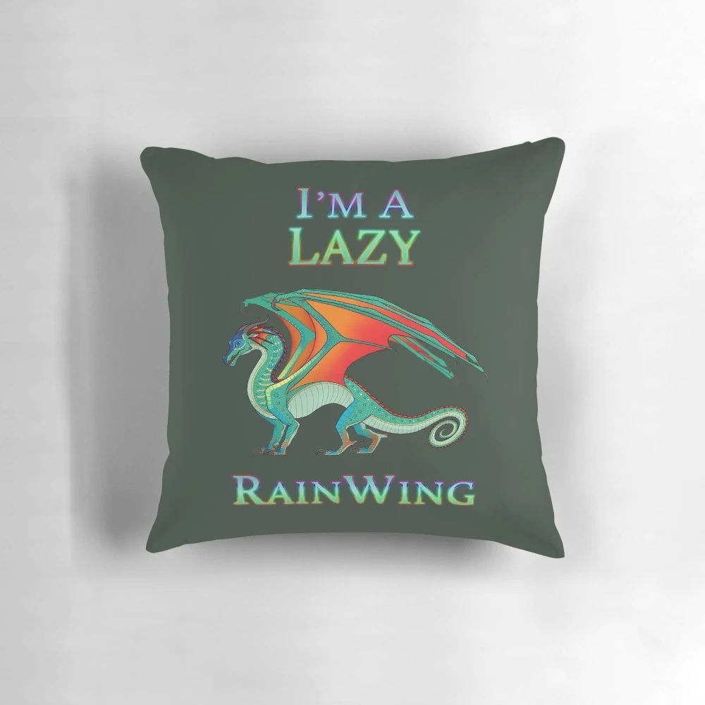 Soft and plush rainwing dragon pillow inspired by the Wings of Fire fantasy book series