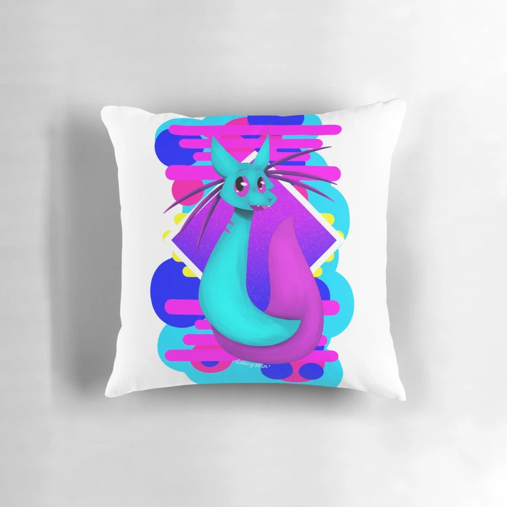 Soft, plush pillow with Rainworld Rivulet and Slugcat design for cozy home decor