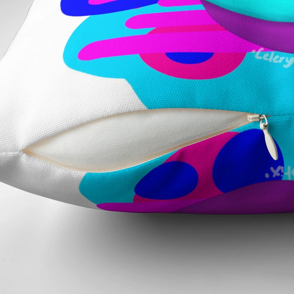 Soft, plush pillow with Rainworld Rivulet and Slugcat design for cozy home decor
