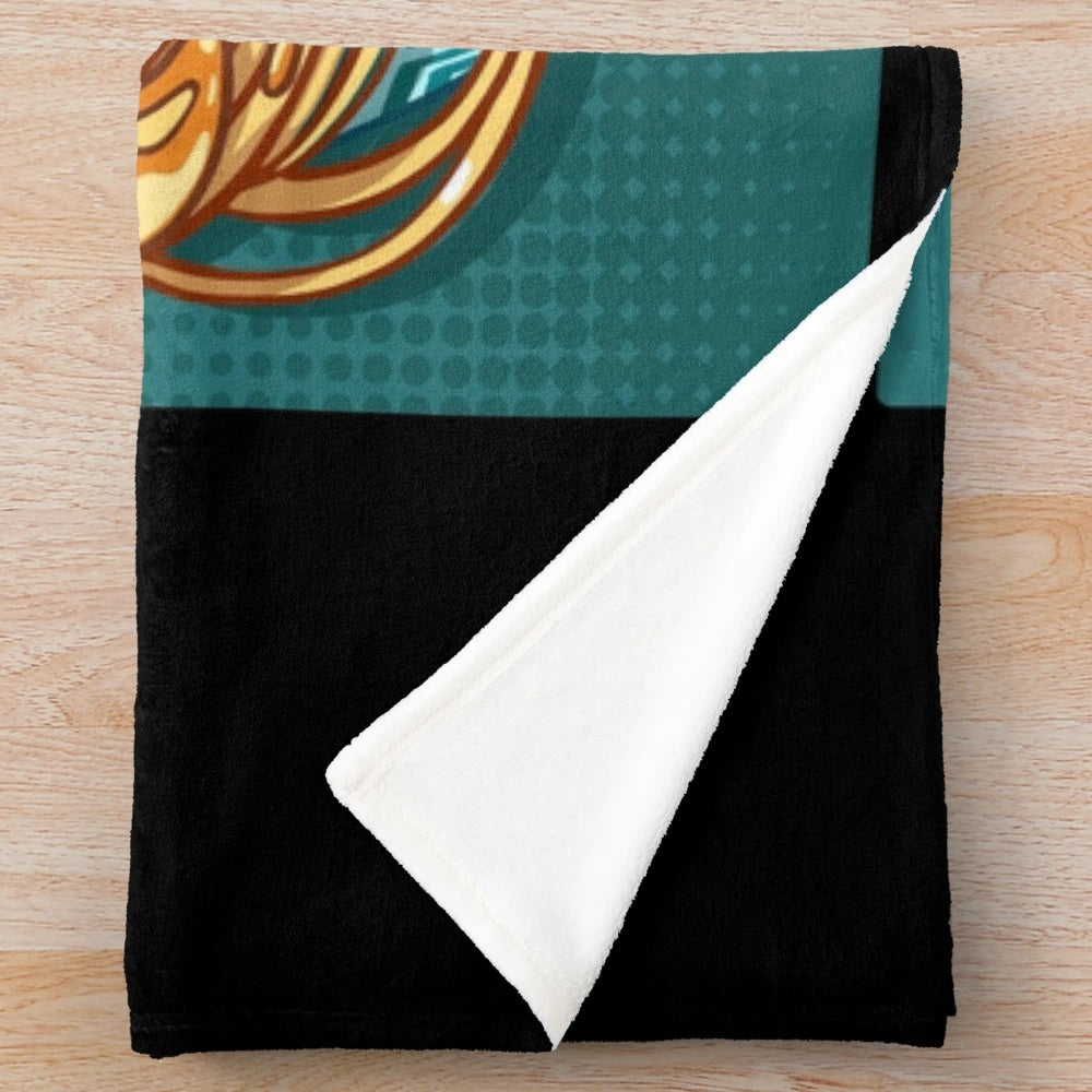 Ramen bowl plush blanket with Japanese-inspired design