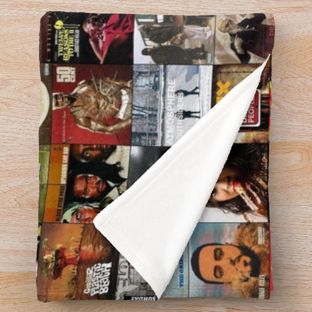 Rap music albums plush blanket for cozy home decor