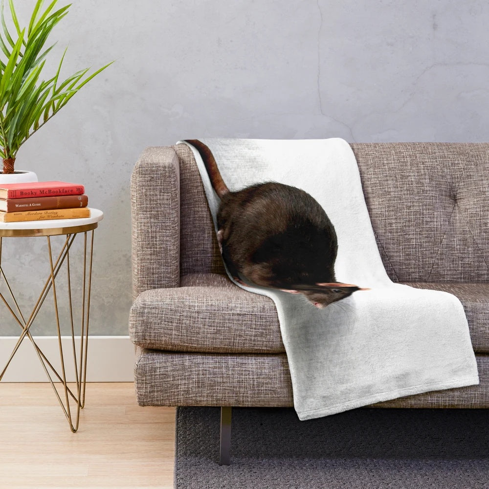 Soft and cuddly rat plush blanket