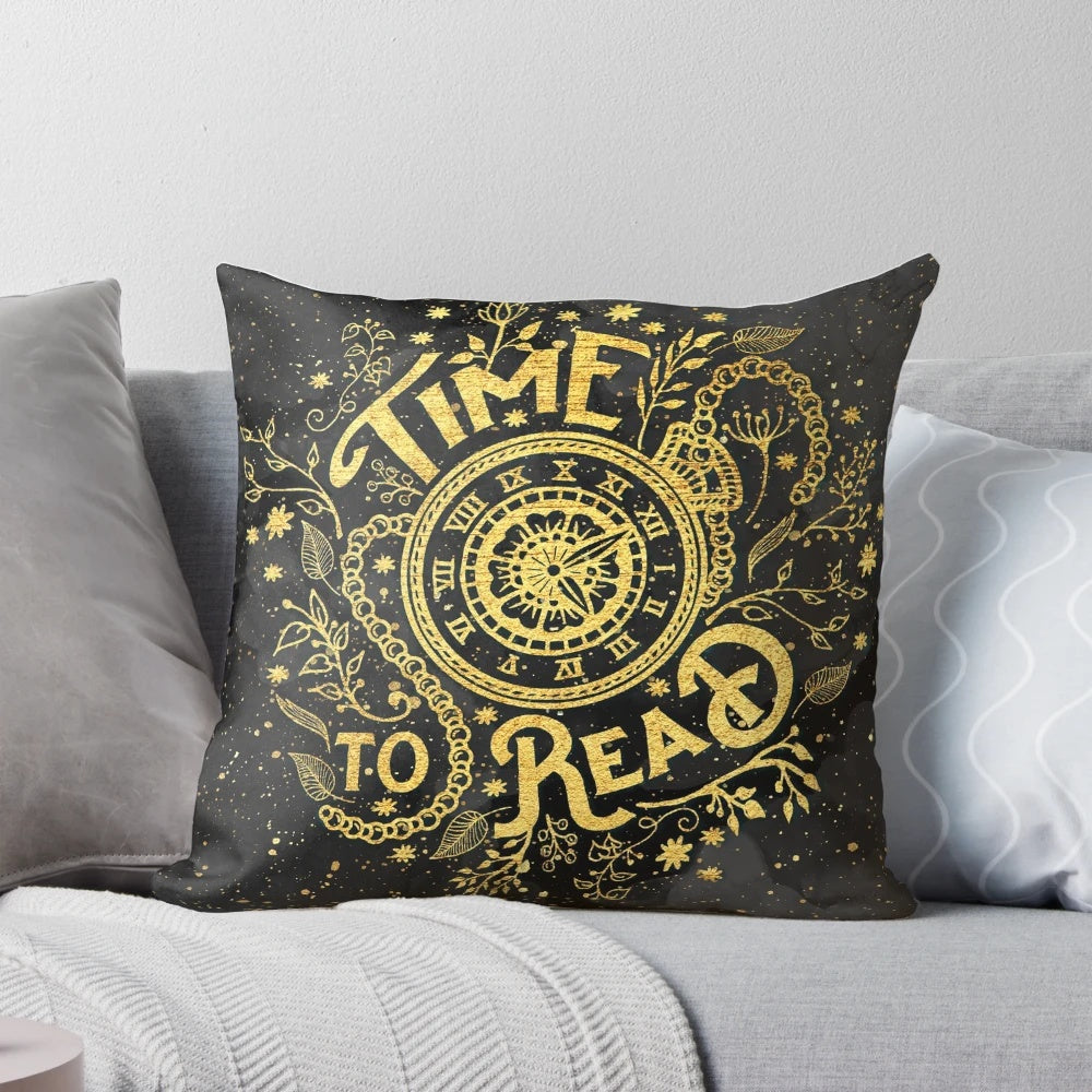 Plush reading pillow with a book design for comfortable reading