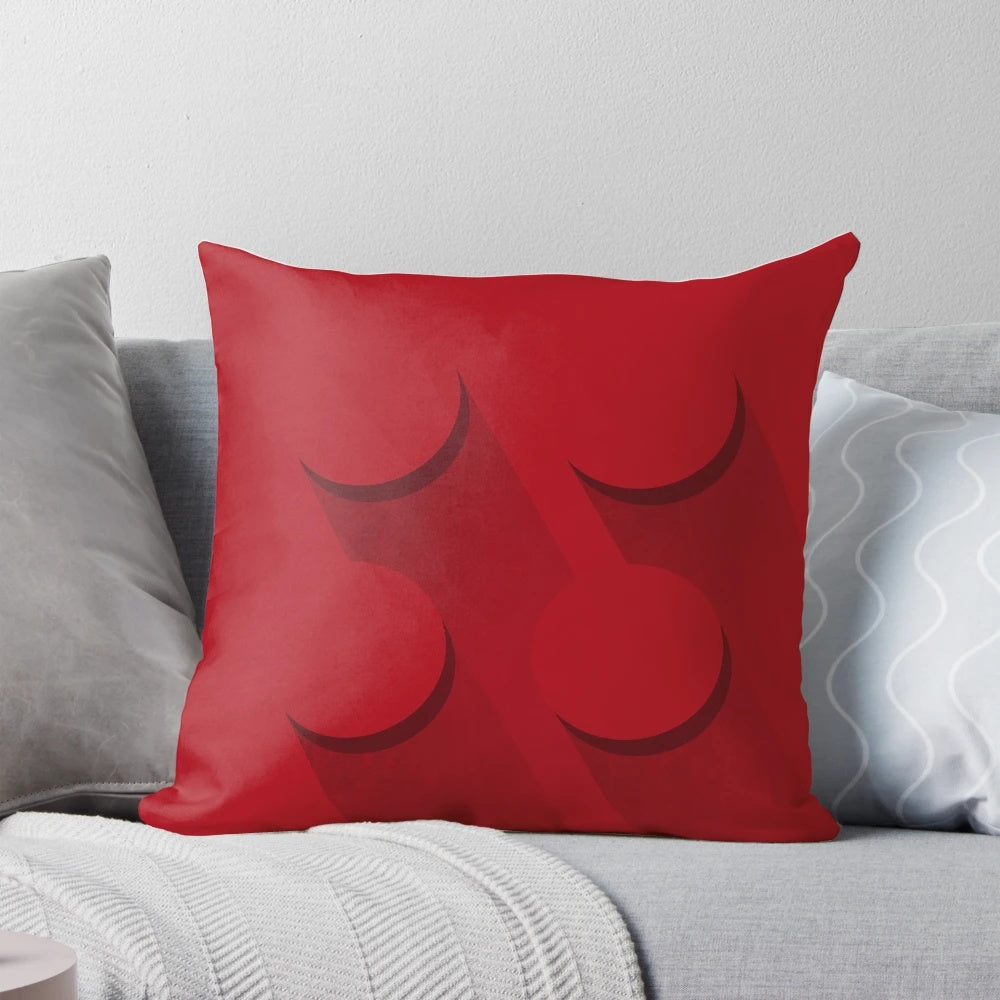 A vibrant red brick-shaped pillow, perfect for LEGO® fans and minimalist decor.