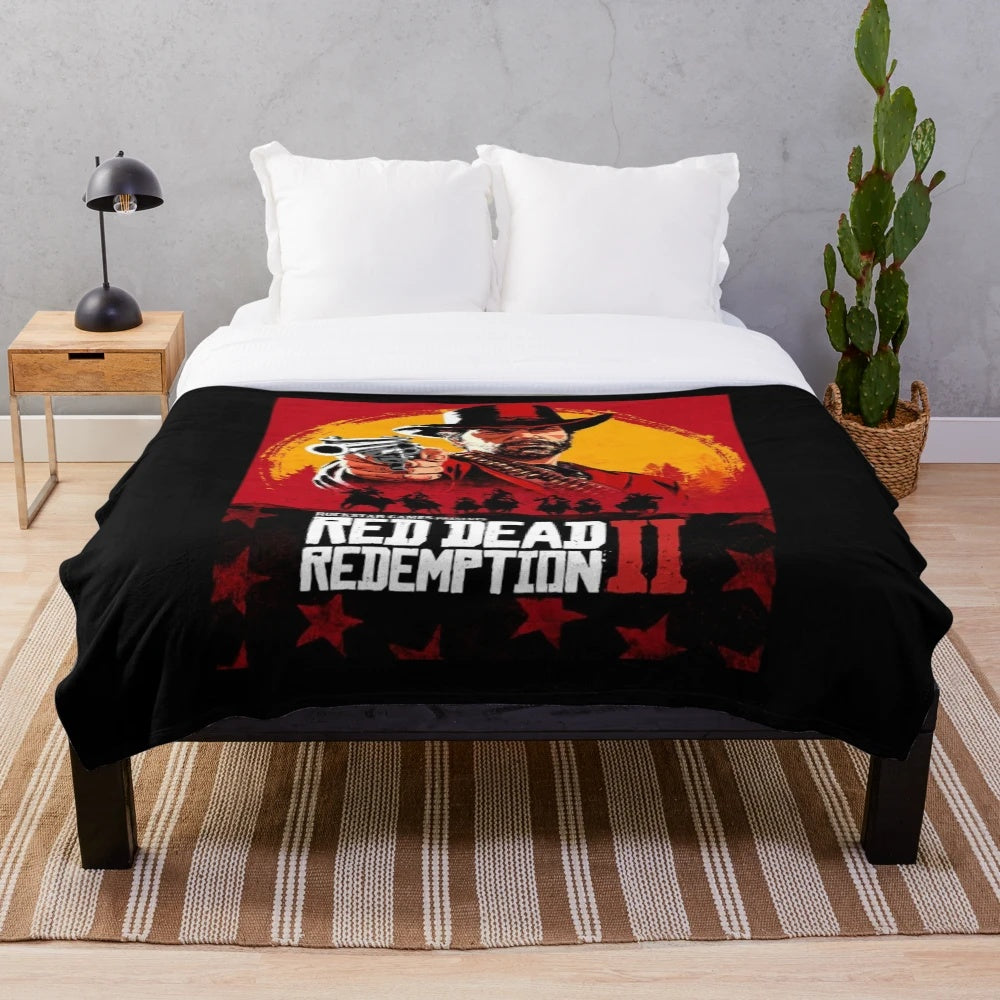 Red Dead Redemption inspired plush blanket