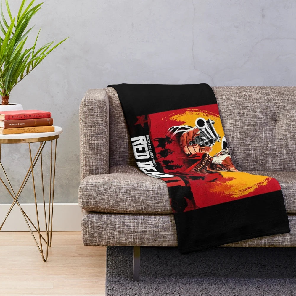 Red Dead Redemption inspired plush blanket
