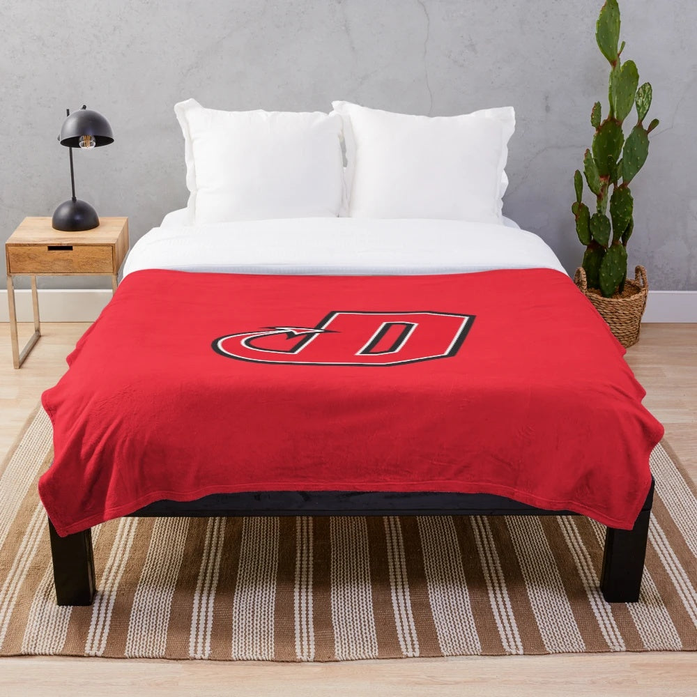 Red Devils plush blanket with soft, warm material