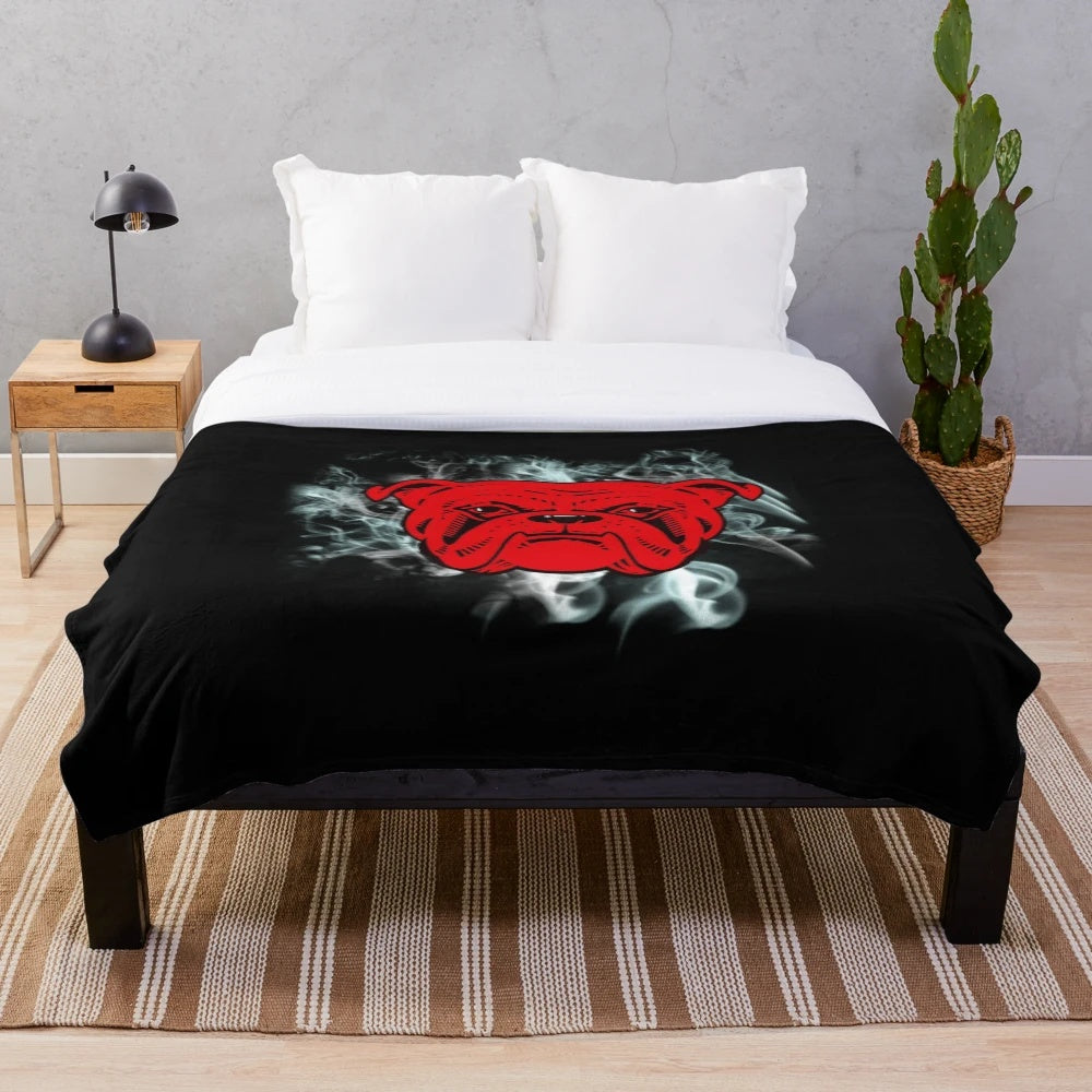Red dog beer plush blanket