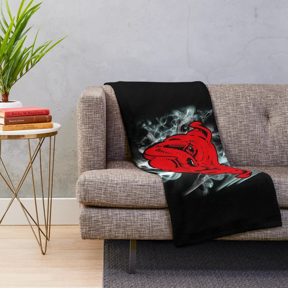 Red dog beer plush blanket
