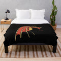 Red dragon plush blanket for fantasy and mythical creature lovers