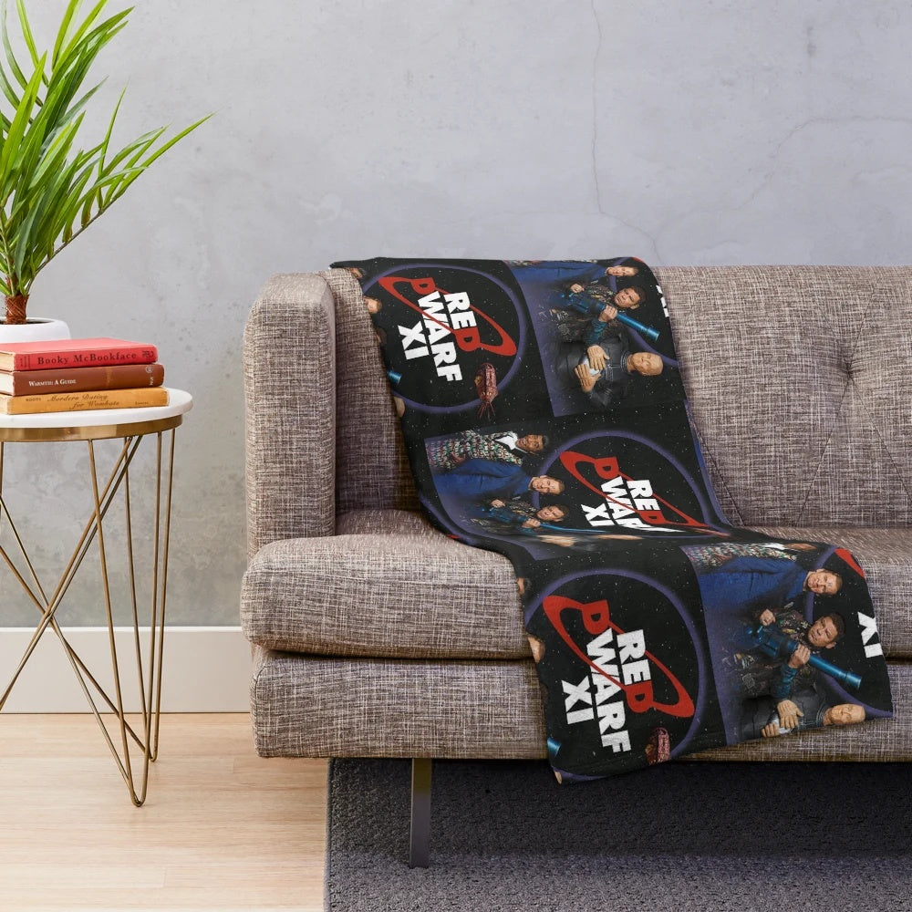 Red Dwarf comedy sci-fi series inspired plush blanket
