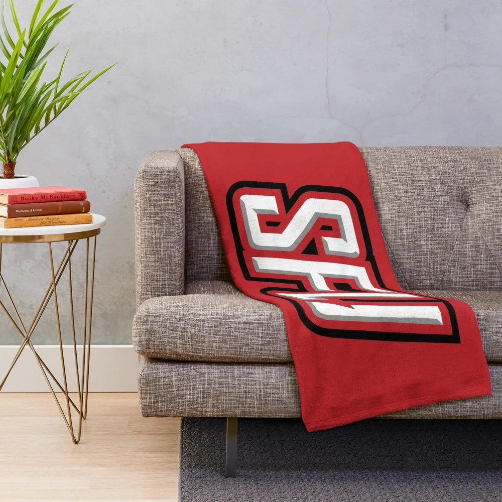 Red Flash Plush Blanket for Sports Enthusiasts