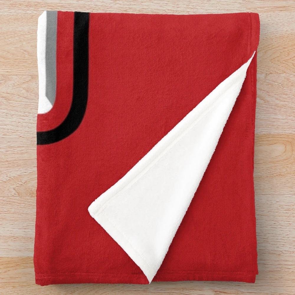 Red Flash Plush Blanket for Sports Enthusiasts