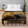 Red fox plush blanket with nature inspired design