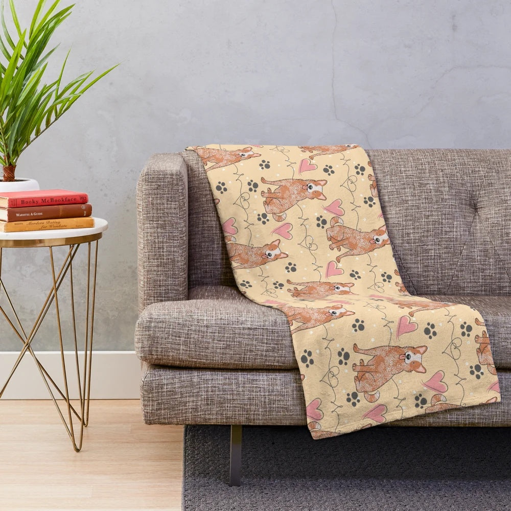 Red Heeler Australian Cattle Dog Plush Blanket