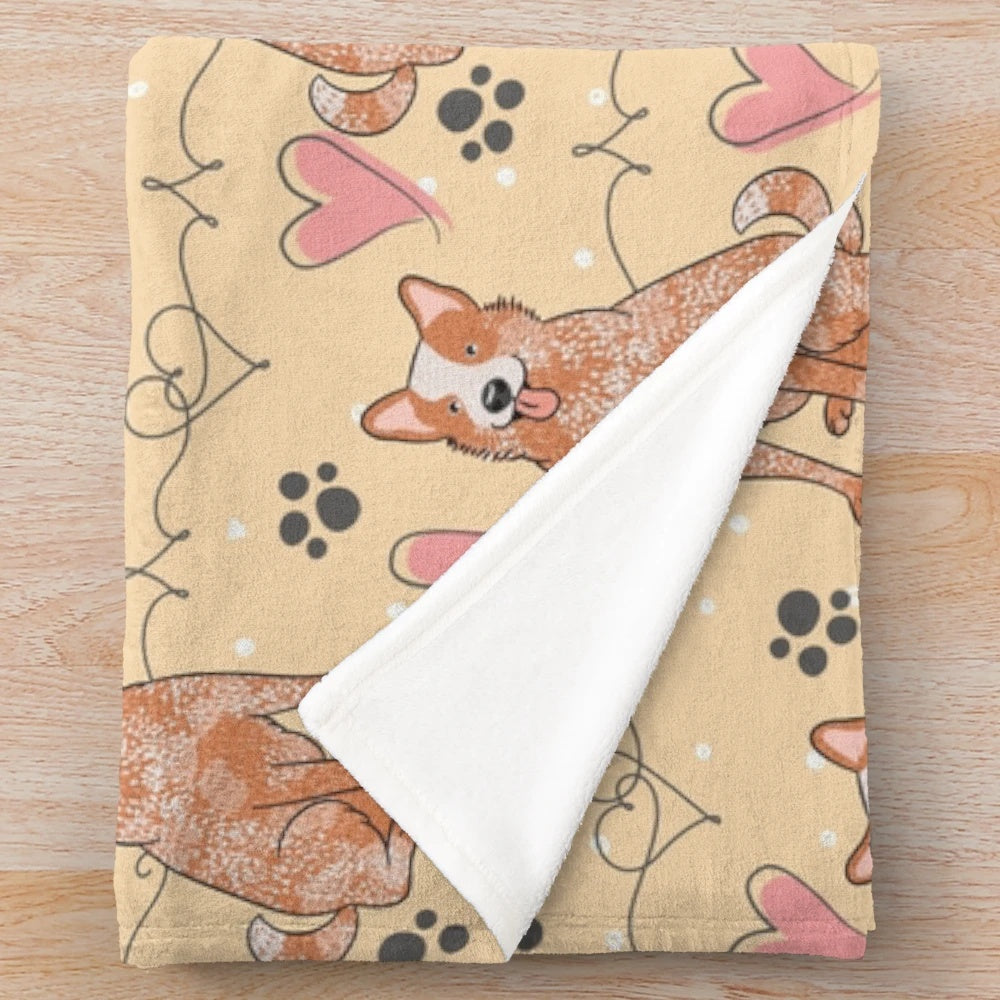Red Heeler Australian Cattle Dog Plush Blanket