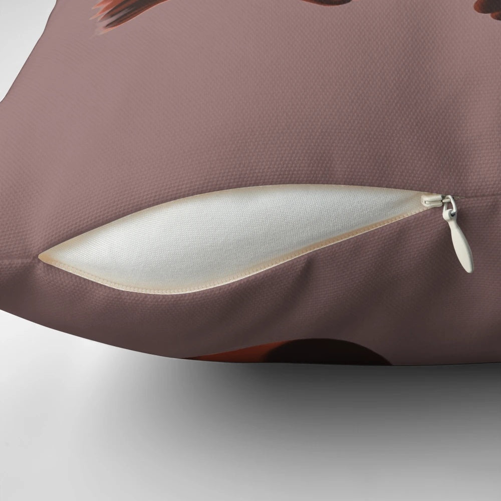 A soft, fluffy red panda-themed pillow for procrastination and relaxation