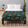 A soft and cozy red panda pattern plush blanket for home decor