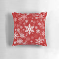 Red snowflake pattern pillow for cozy winter home decor
