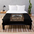Red tractor plush blanket for farmers and farm decor