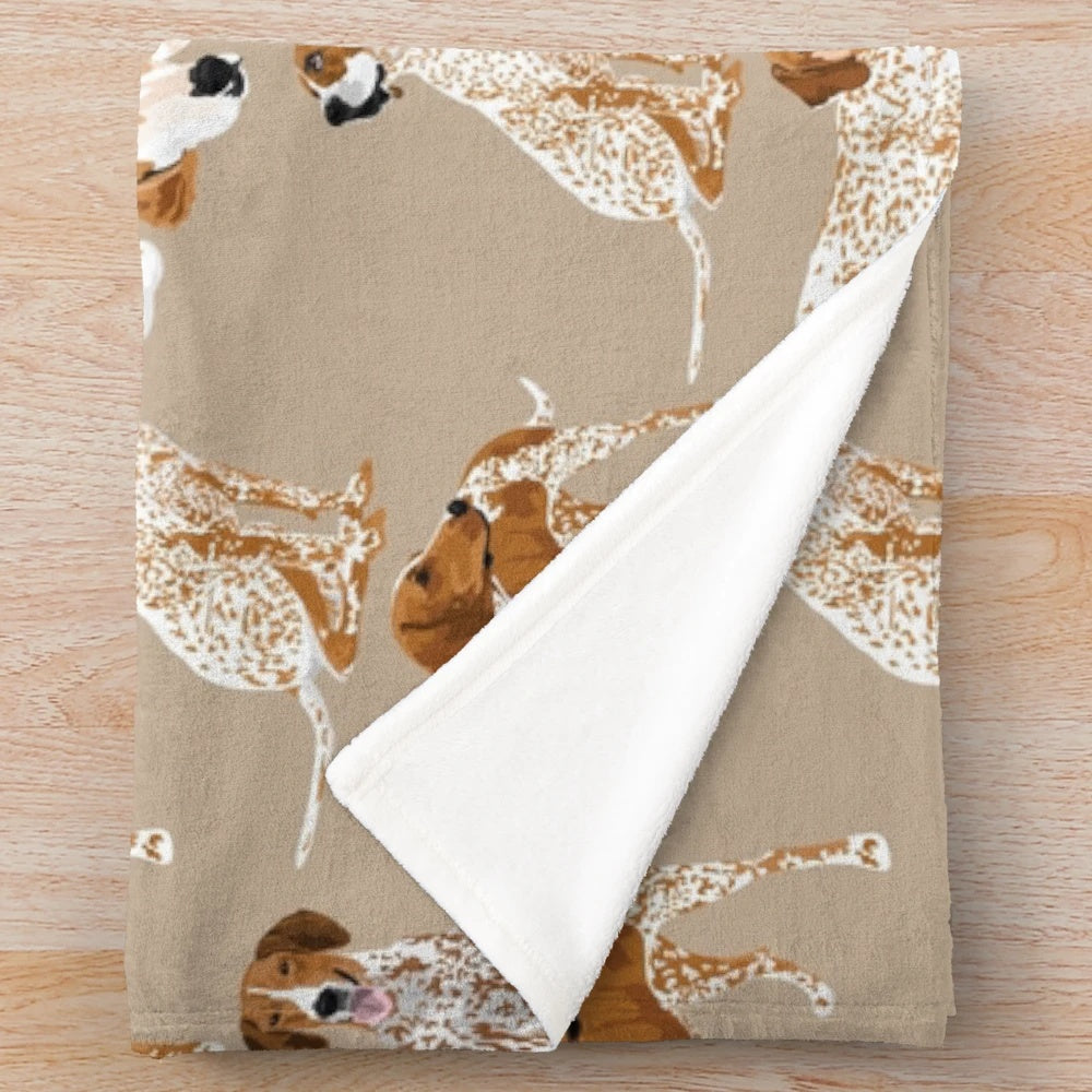 Redtick coonhound plush blanket