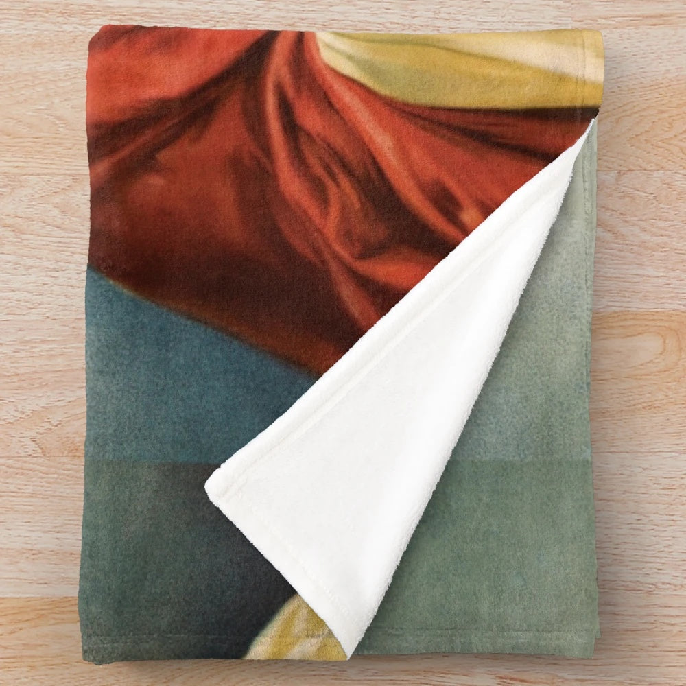 Plush blanket featuring a painting of Jesus Christ