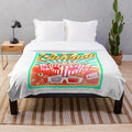 Retro cinema-themed plush blanket for cozy movie nights