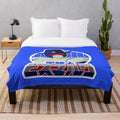 Retro cowboy plush blanket featuring a western-style design