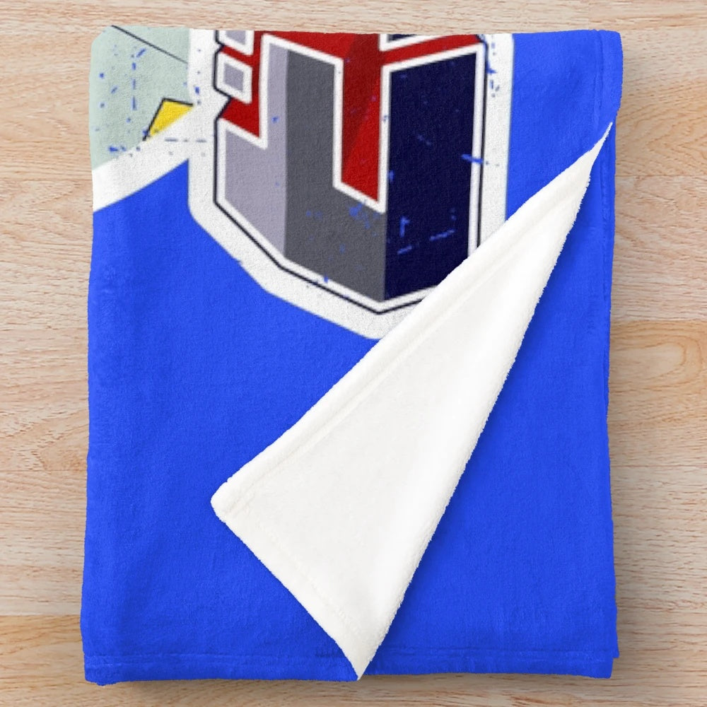 Retro cowboy plush blanket featuring a western-style design